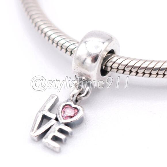 Authentic PANDORA LOVE Dangle - 791253CZS - Picture 3 of 11